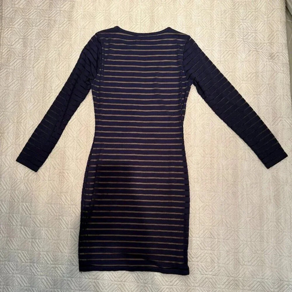 NEW Navy  Striped Dress, Reiss, US 6 - Picture 4 of 5